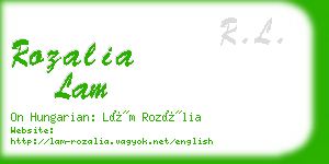 rozalia lam business card